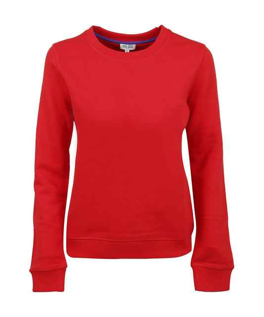 Women's Red Cotton Sweatshirt